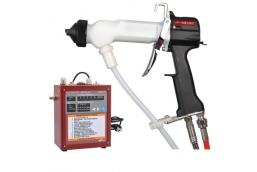 How is HDA-1020 manual electrostatic spray gun works?